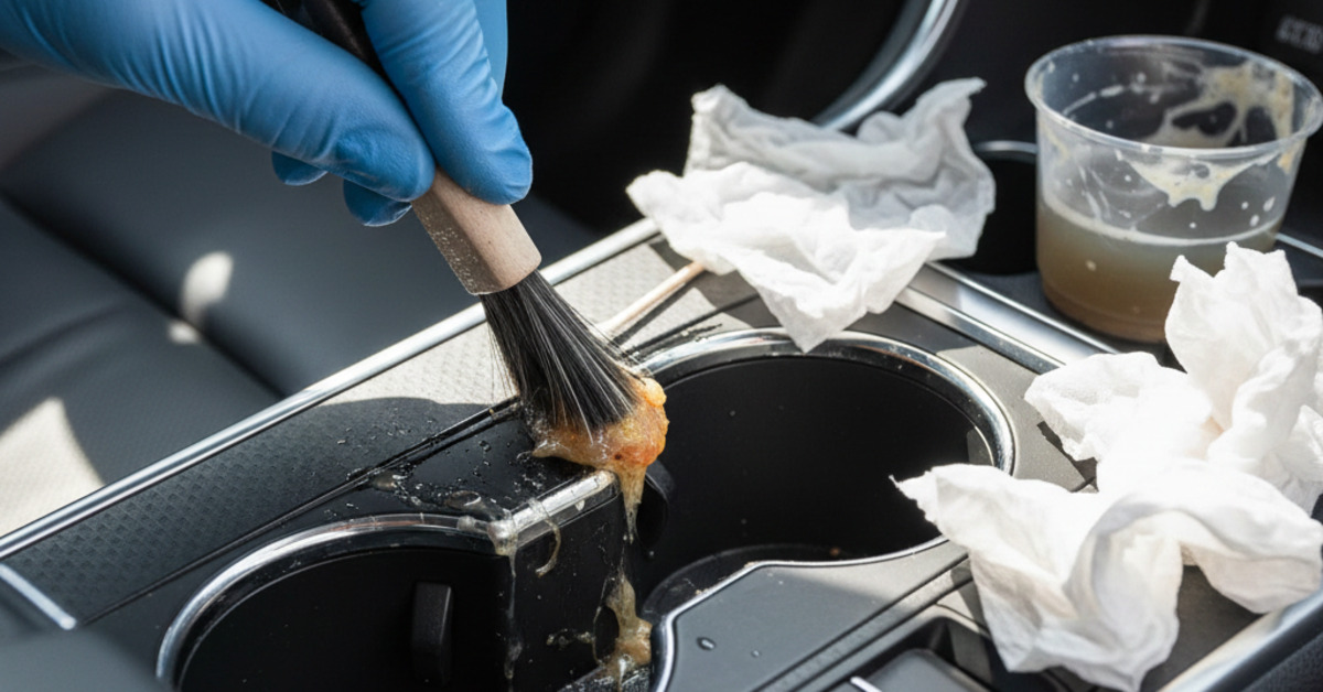 DIY Car Detailing: How to Get Slime/Gunk Out of Cup Holders
