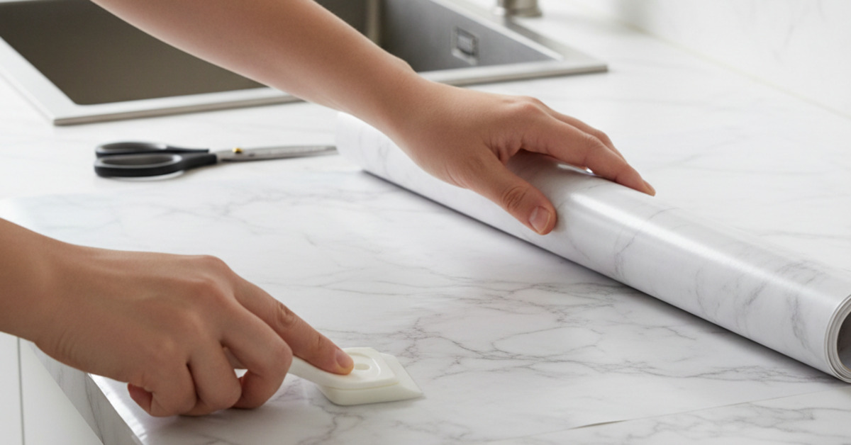 Contact Paper Countertops: How to Apply Without Bubbles