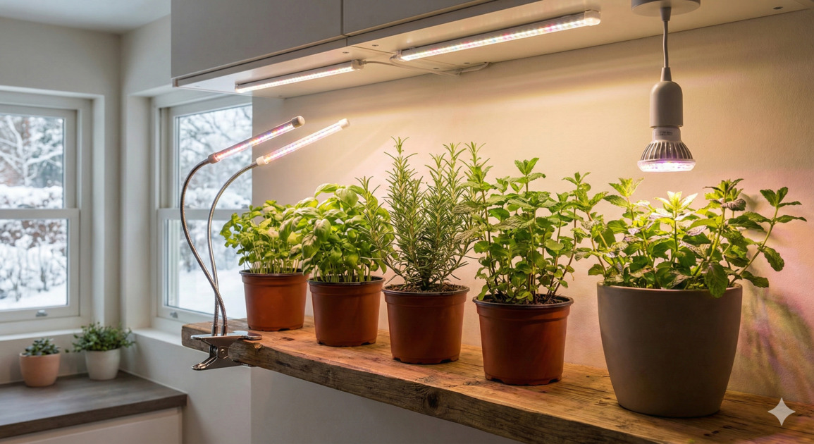 Best Grow Lights for Indoor Herbs (Energy Efficient Picks)