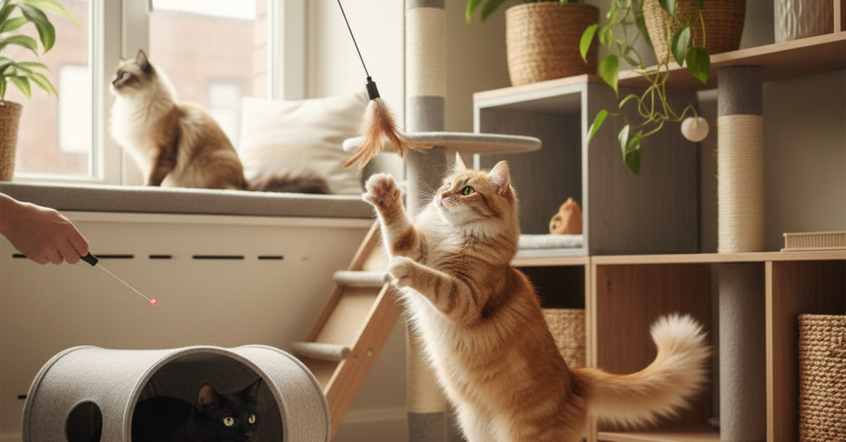 How to Keep Indoor Cats Entertained in Small Spaces