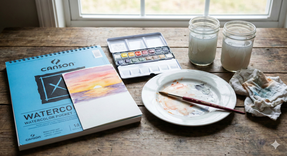 How to Start Watercolor Painting: Supplies Under $50